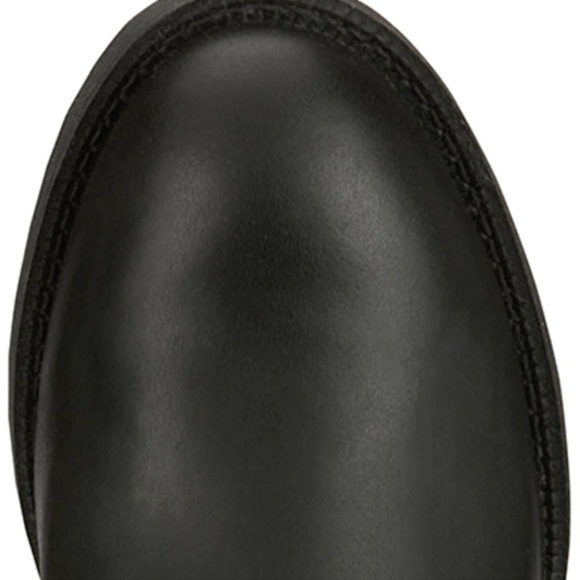 Justin Boots Women’s Round Toe Stampede 10” Shaft Black Leather Cowgirl Boots - Picture 9 of 17